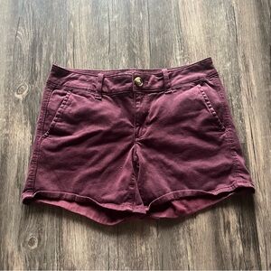 American Eagle Women's Burgundy Shorts Size 4